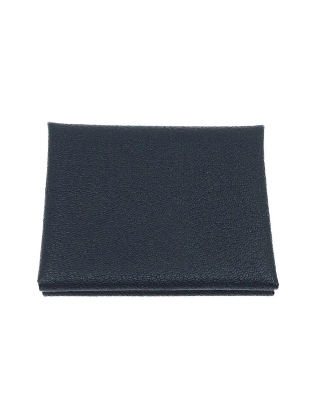 Hermes Calvi Duo Leather Black Silver Coin Case Box